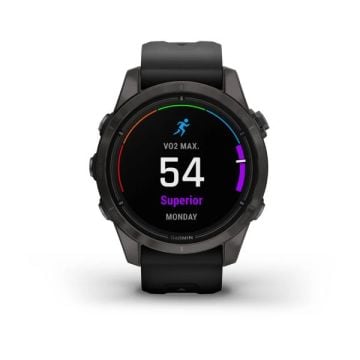 Garmin epix Pro (Gen 2) – Sapphire Edition | 42 mm - Karbon Gri DLC Titanyum, Siyah kayışlı