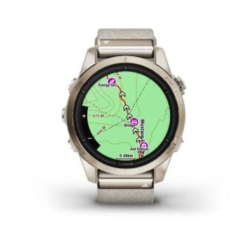 Garmin epix Pro (Gen 2) – Sapphire Edition | 42 mm - Krem, Desenli kayışlı