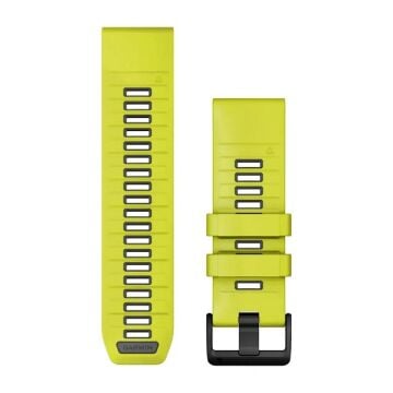 Garmin Quickfit 26 mm Yedek Kayış - Amp Sarı | Grafit Silikon