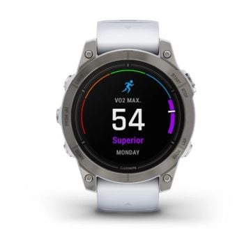 Garmin epix Pro (Gen 2) – Sapphire Edition | 47 mm - Titanyum, Beyaz kayışlı