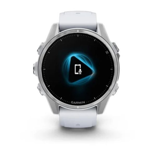 Garmin Fenix 8 - 43 mm, AMOLED - Gümüş, Beyaz Taşlı Silikon Kayışlı görsel 4