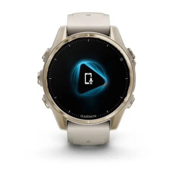 Garmin Fenix 8 - 43 mm, AMOLED - Sapphire, Soft Gold ve Gri/Kum Taşı Silikon Kayışlı görsel 4