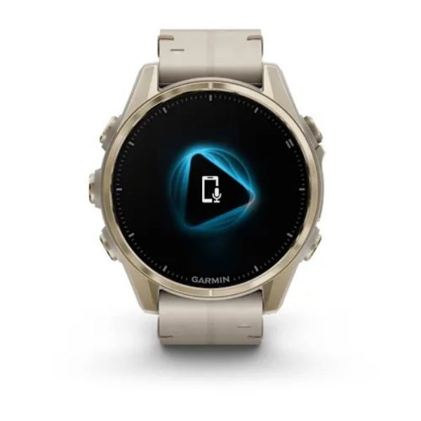 Garmin Fenix 8 - 43mm, AMOLED - Sapphire, Soft Gold ve Kireçtaşı Deri Kayışlı görsel 4
