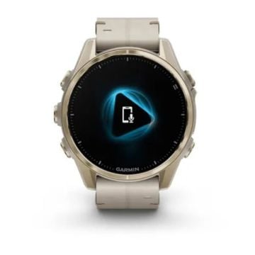 Garmin Fenix 8 - 43mm, AMOLED - Sapphire, Soft Gold ve Kireçtaşı Deri Kayışlı