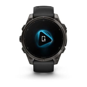 Garmin Fenix 8 - 47 mm, AMOLED - Sapphire, Karbon Gri DLC Titanyum, Siyah/Gri Kayışlı