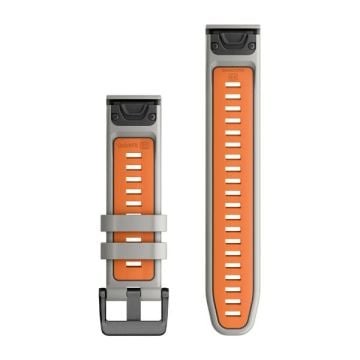 Garmin QuickFit 22 mm Yedek Kayış - Gri | Turuncu