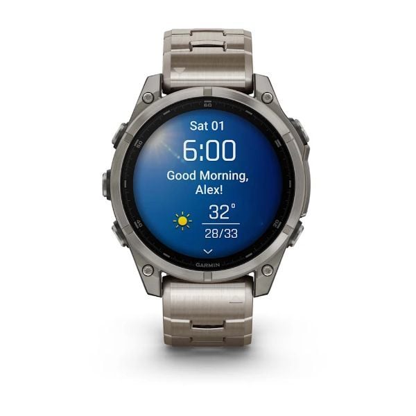 Garmin Fenix 8 - 47 mm, AMOLED - Sapphire, Titanyum, Vented Titanyum Kayışlı görsel 2
