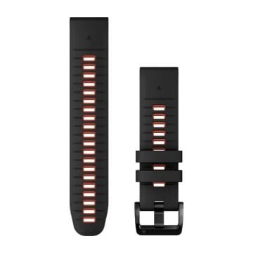 Garmin QuickFit 22 mm Yedek Kayış - Siyah | Kırmızı