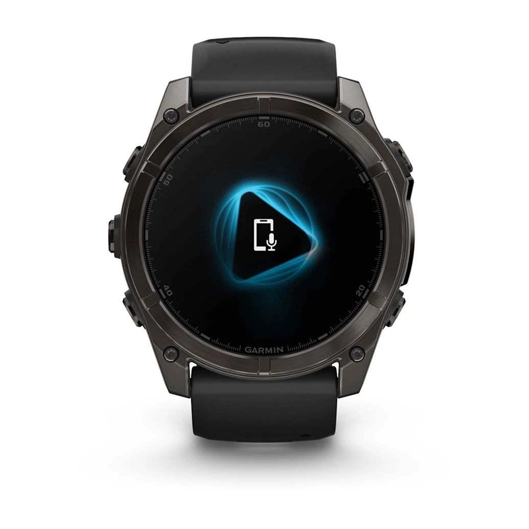 Garmin Fenix 8 - 51 mm, AMOLED - Sapphire, Karbon Gri DLC, Siyah/Gri Silikon Kayışlı görsel 4