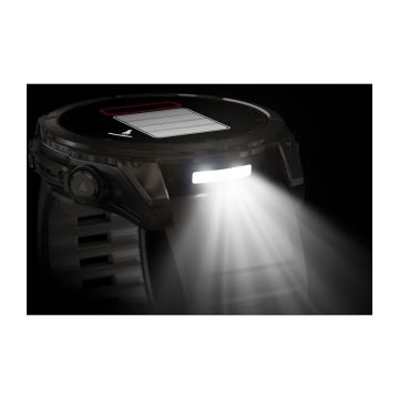 Garmin Fenix 8 - 51 mm, AMOLED - Sapphire, Karbon Gri DLC, Siyah/Gri Silikon Kayışlı