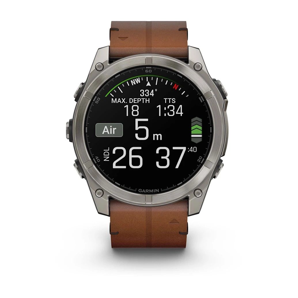Garmin Fenix 8 - 51 mm, AMOLED - Sapphire, Titanyum, Deri Kayışlı görsel 3