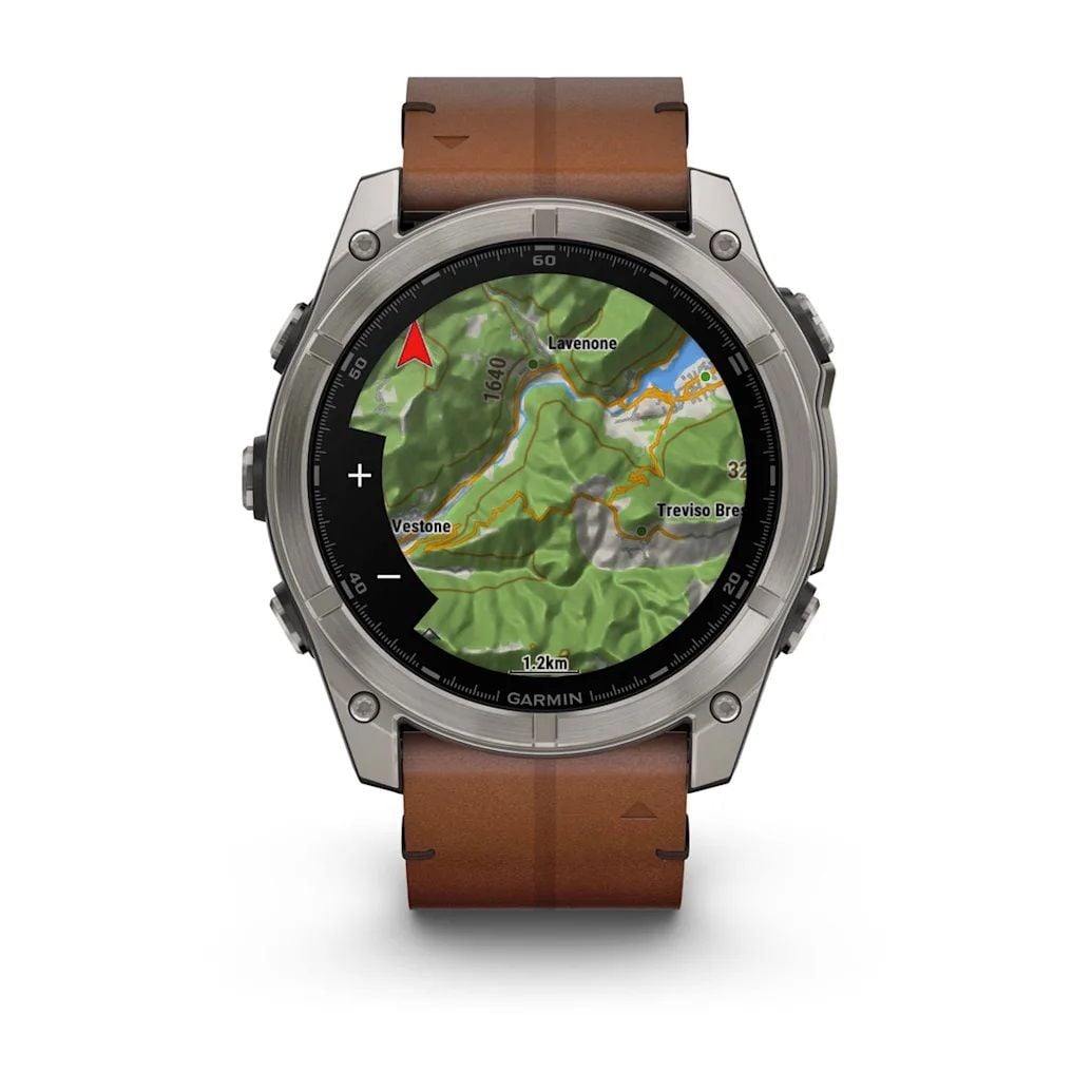 Garmin Fenix 8 - 51 mm, AMOLED - Sapphire, Titanyum, Deri Kayışlı görsel 2