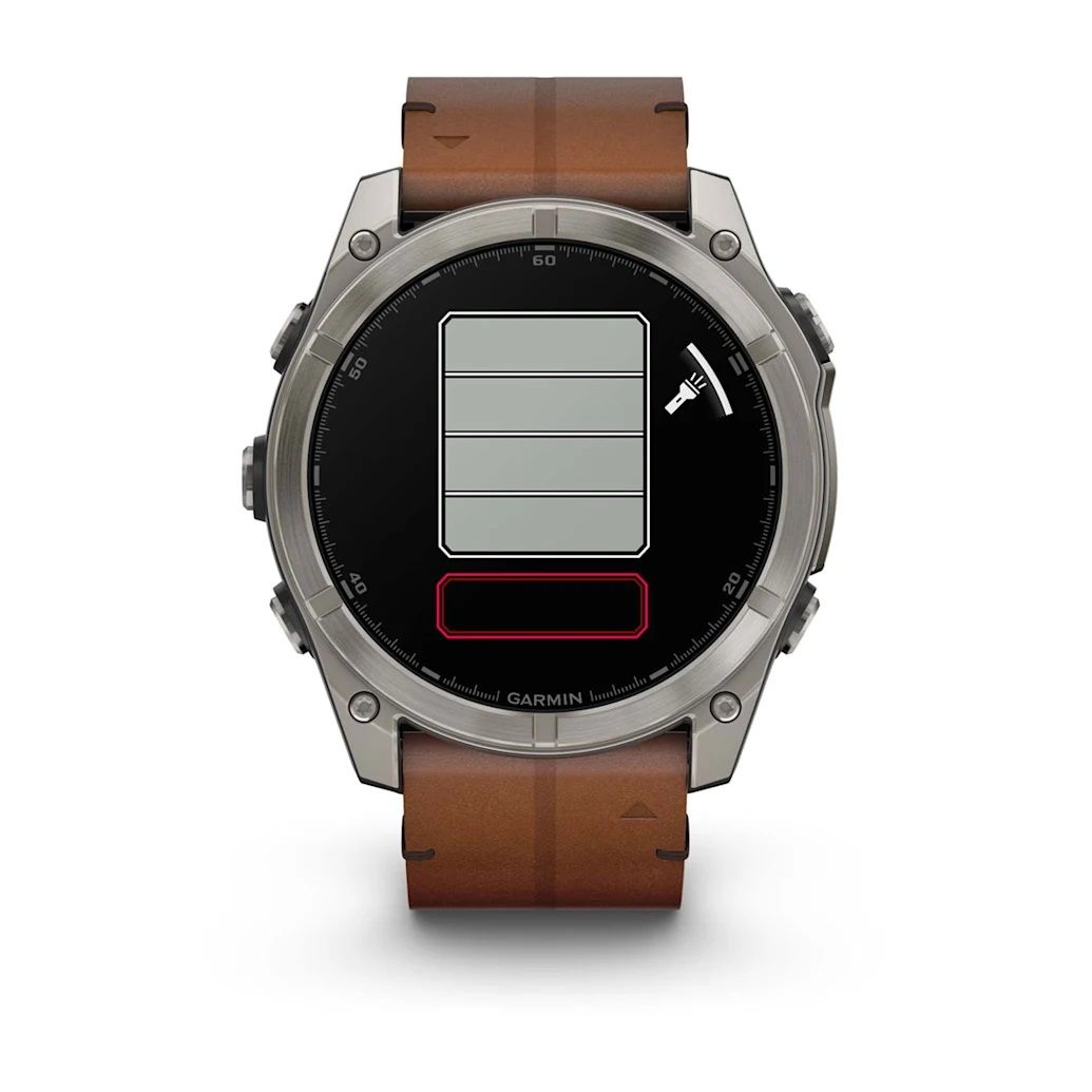 Garmin Fenix 8 - 51 mm, AMOLED - Sapphire, Titanyum, Deri Kayışlı görsel 4