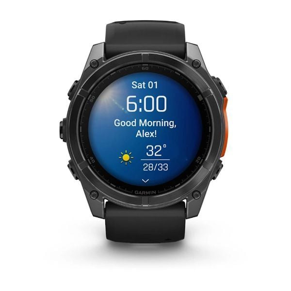 Garmin Fenix 8 - 51mm, AMOLED - Slate Gri, Siyah Silikon Kayışlı görsel 2
