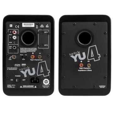 YU4 | 140W Watt 4'' Aktif Hoparlörler, Bluetooth® - Mat Siyah