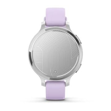 Garmin Lily 2 Active - Gümüş, Mor Yasemin Silikon Kayışlı