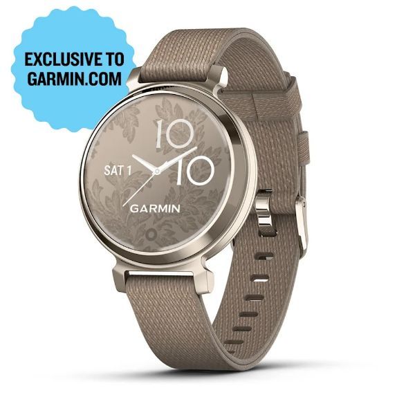 Garmin Lily 2 Klasik - Krem Altın, Kahve Kumaş Kayışlı