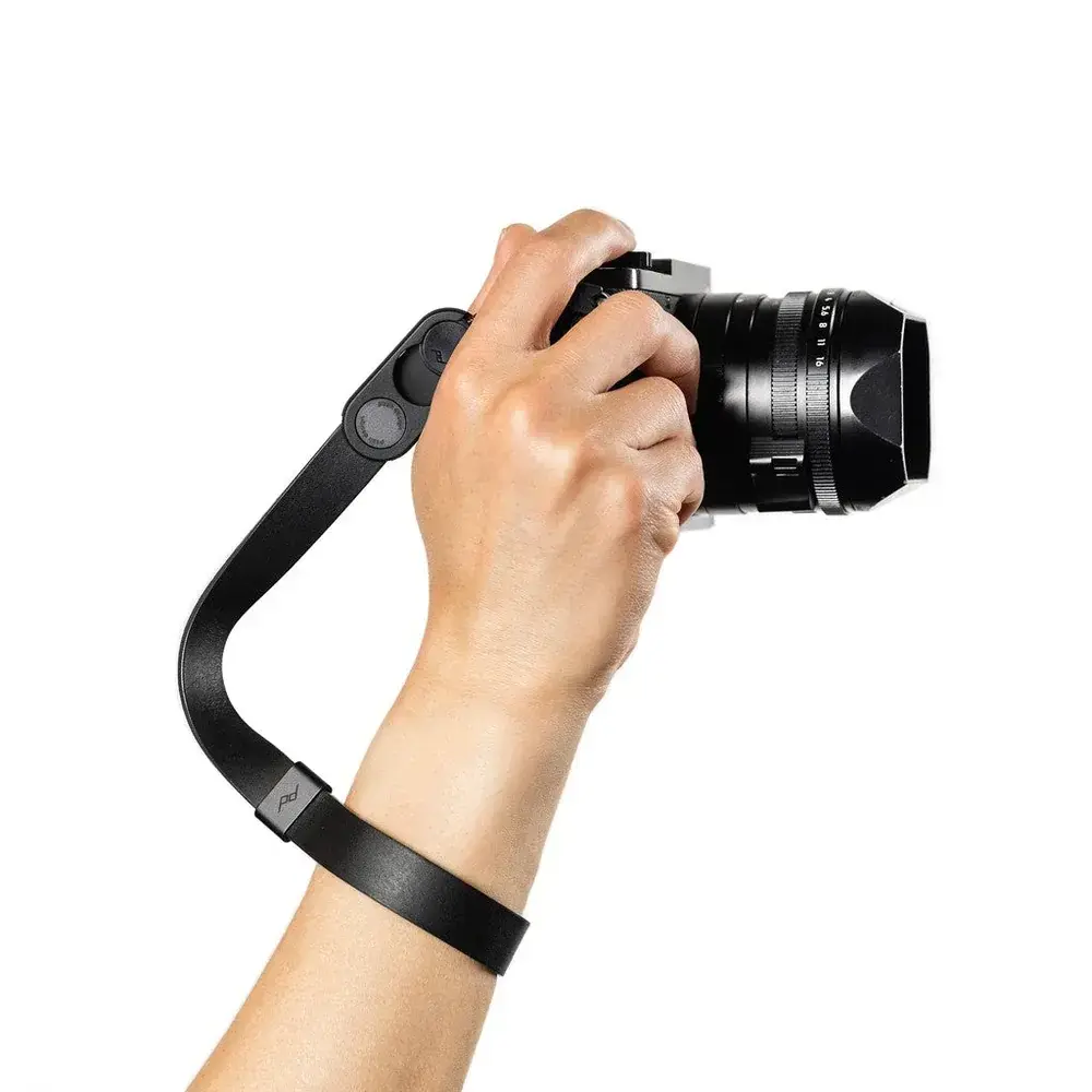 Cuff Leather Deri Fonksiyonel Kamera Bilek Askısı Black