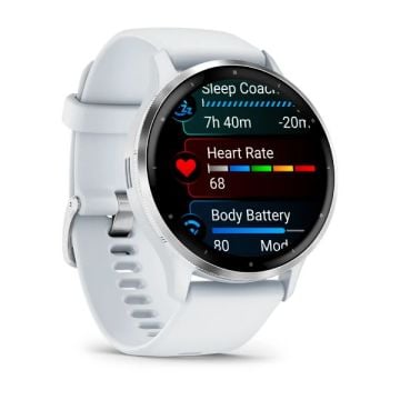Garmin Venu 3 - Gümüş | Beyaz Kayışlı Akıllı Saat