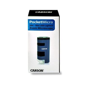 Carson Pocket Micro™ 20x-60x Büyütme LED Aydınlatmalı Zoom Cep Mikroskobu