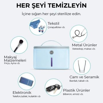 59S P55 Çok Fonksiyonlu UVC Sterilizasyon Çantası
