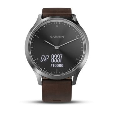 Garmin Vivomove HR Silver Premium Akıllı Saat - Deri Kayış