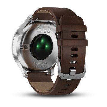Garmin Vivomove HR Silver Premium Akıllı Saat - Deri Kayış