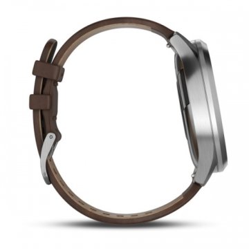 Garmin Vivomove HR Silver Premium Akıllı Saat - Deri Kayış