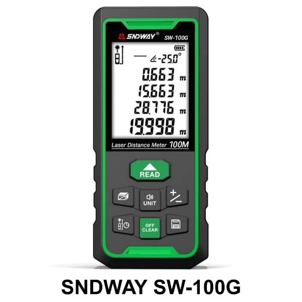 SNDWAY SW-100G Lazer Mesafe Ölçer - Yeşil