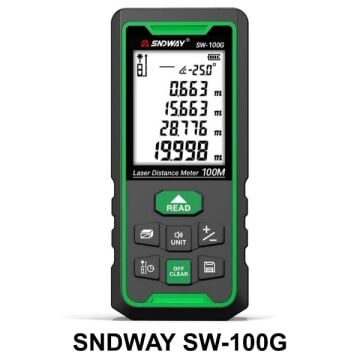 SNDWAY SW-100G Lazer Mesafe Ölçer - Yeşil