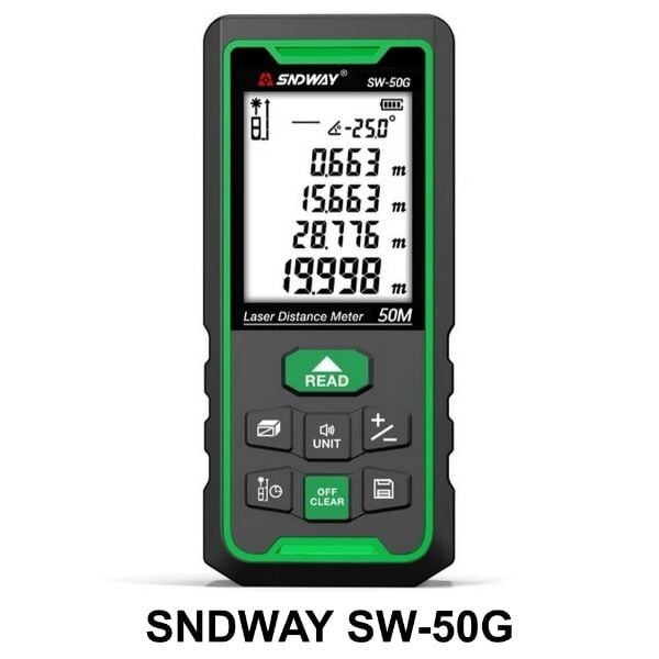 SNDWAY SW-50G Lazer Mesafe Ölçer - Yeşil
