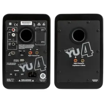 YU4 | 140W Watt 4'' Aktif Hoparlörler, Bluetooth® Mat Siyah