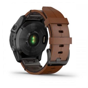 Garmin Epix Saphhire - Siyah Titanyum Deri Kayış