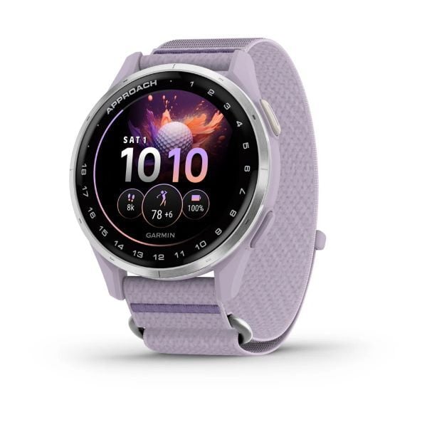 Garmin Approach J1 - Gümüş Alüminyum Çerçeve, Lila Kayış