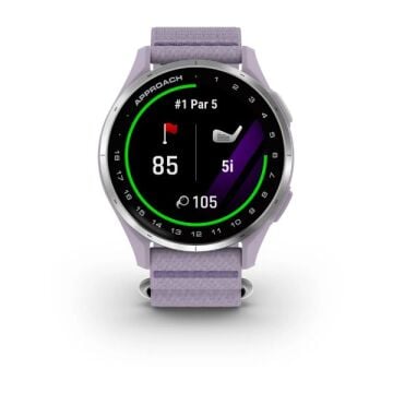Garmin Approach J1 - Gümüş Alüminyum Çerçeve, Lila Kayış