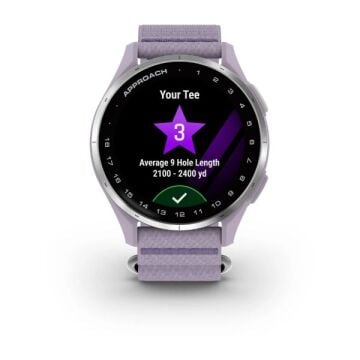 Garmin Approach J1 - Gümüş Alüminyum Çerçeve, Lila Kayış