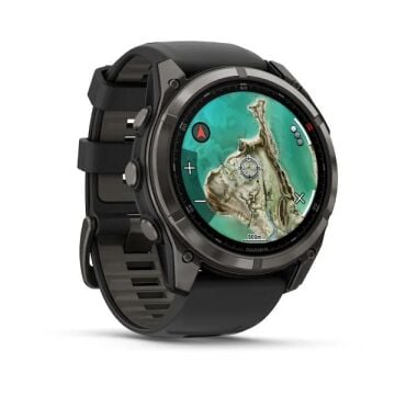 Garmin fenix 8 – 51 mm, MicroLED - Sapphire, Karbon Gri DLC Titanyum, Siyah/Çakıl Grisi silikon kayışlı