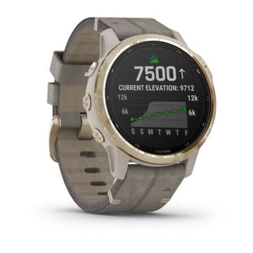 Garmin fenix 6S Pro Solar Light Gold Multispor GPS Akıllı Saat - Süet Kayış