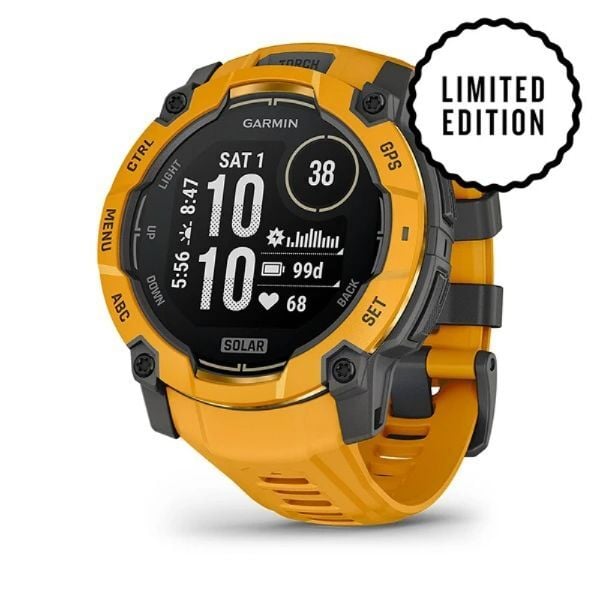 Garmin Instinct 3 – 45 mm Solar - Turuncu / Gri