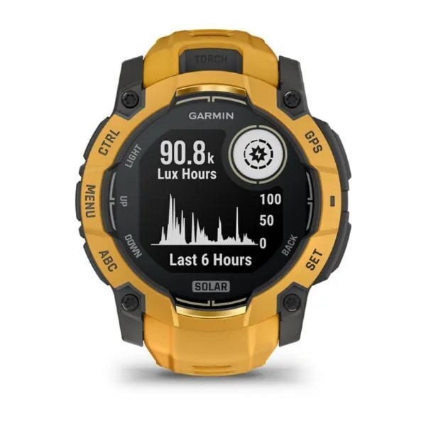 Garmin Instinct 3 – 45 mm Solar - Turuncu / Gri görsel 2