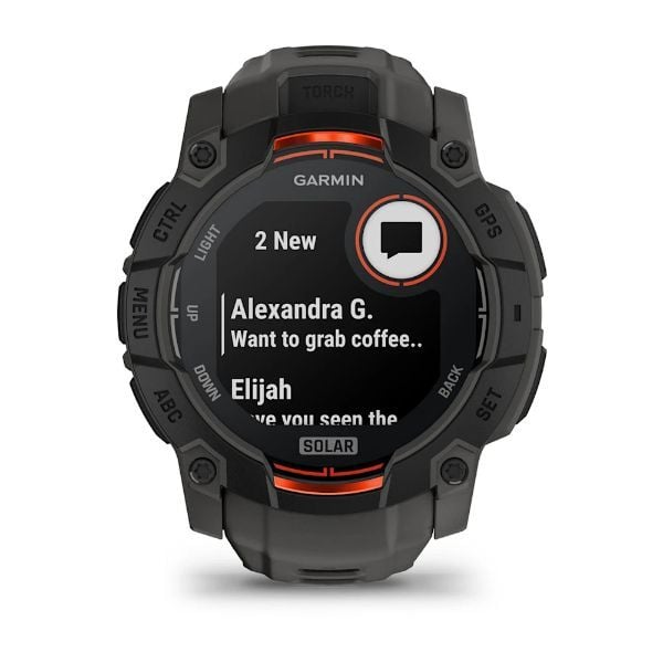 Garmin Instinct 3 – 50 mm, Solar - Kömür Siyahı görsel 3