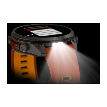 Garmin Fenix 9 Pro– 47 mm Titanyum, Turuncu Silikon Kayışlı