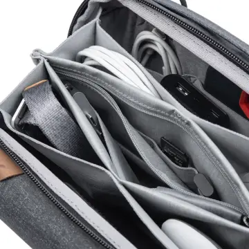 Tech Pouch Regular Teknoloji Aksesuar Çantası Charcoal