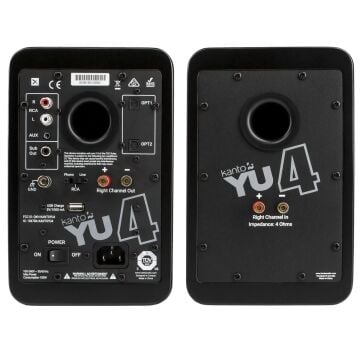 YU4 | 140W Watt 4'' Aktif Hoparlörler, Bluetooth® - Mat Siyah