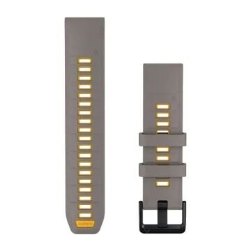 QuickFit 22 mm Yedek Kayış - Silver Gray/Yellow Flare