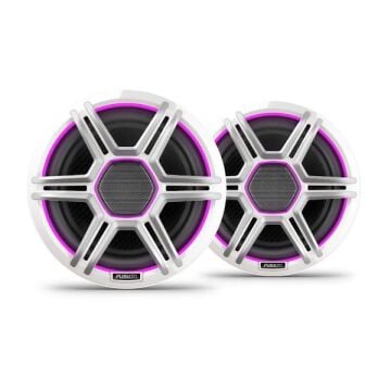 Fusion Apollo Hoparlör - Spor Beyaz Izgaralı 7.7'' LED Deniz Hoparlörleri