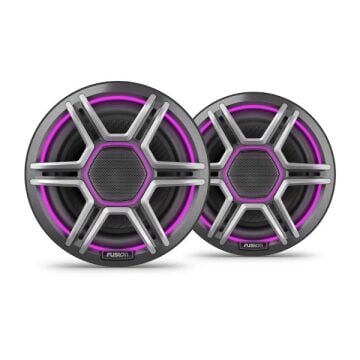 Fusion Apollo Hoparlör - Spor Gri Izgaralı 6.5'' LED Deniz Hoparlörleri