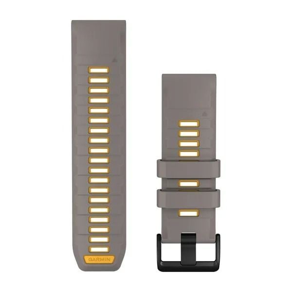Quickfit 26 mm Yedek Kayış - Silver Grey/Yellow Flare