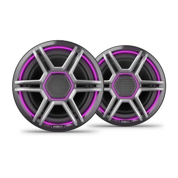Fusion Apollo Hoparlör - Spor Gri Izgaralı 7.7'' LED Deniz Hoparlörleri