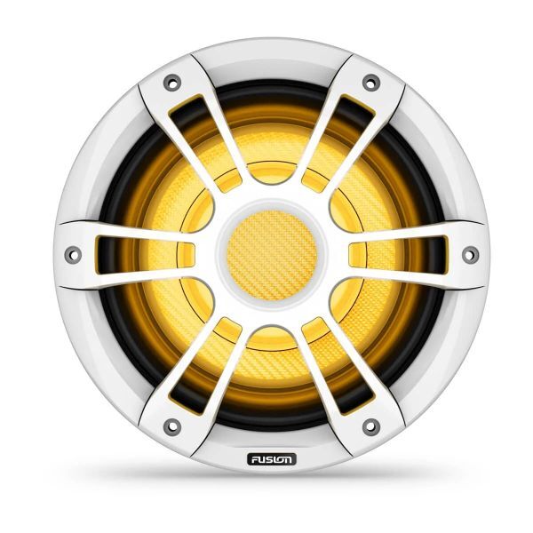 Fusion Signature Series 3i Marine Subwoofers - 10'' 600 watt CRGBW Sports White Marine Subwoofer